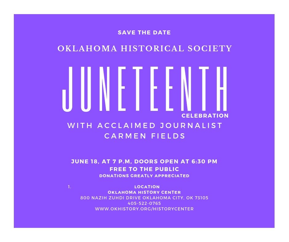 Press Release - Upcoming Juneteenth event at the Oklahoma History Center